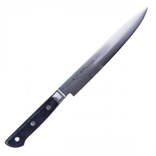 Нож кухонный Слайсер  для тонкой нарезки DAMASCUS 20см. VG-10 ,69 слоев ковки HRC 60 - 62, 805-551