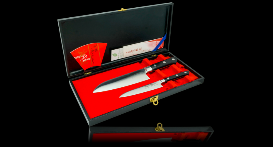 Набор из 2-х Кухонных Ножей TOJIRO в подарочной упаковке (FD-141), длина лезвия 135mm, 170mm, FAX18 Порошковая сталь 3 с