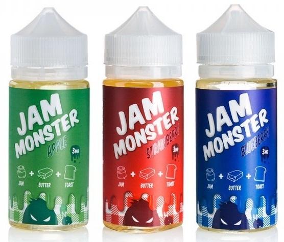 Жидкость Jam Monster Strawberry ( Теплый тост с маслом и Клубничным джемом) 100мл (Т) 3мг