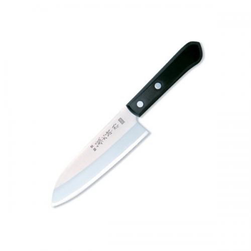 Кухонный Нож мини Сантоку TOJIRO WESTERN (F-303), длина лезвия 140 мм, сталь VG10, 3 слоя, рукоять стабилизированная дре