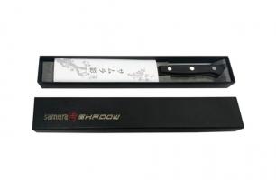 Нож кухонный "Samura SHADOW" универсальный с покрытием BLACK FUSO 135 мм, AUS-8,G-10