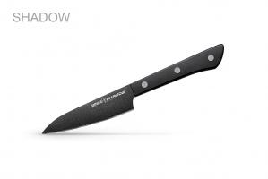 SH-0011/16 Нож кухонный "Samura SHADOW" овощной с покрытием BLACK FUSO 99 мм, AUS-8, ABS пластик