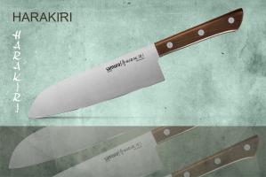 SHR-0095WO Нож кухонный "Samura HARAKIRI" Сантоку 175 мм, AUS-8, ABS пластик