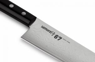 SD67-0085/17 Нож кухонный "Samura 67" Шеф 208 мм, дамаск 67 слоев, ABS пластик