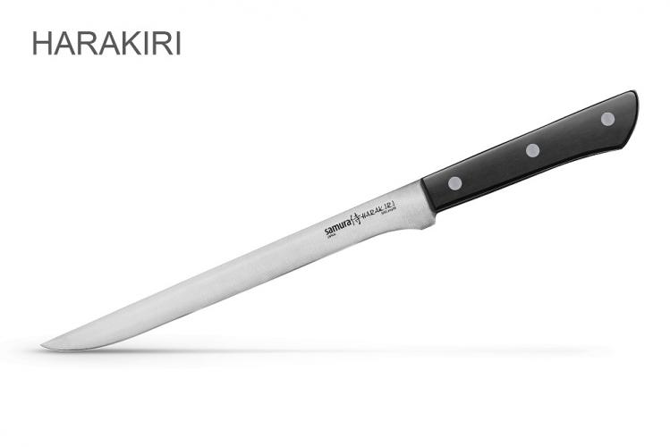 SHR-0048B Нож кухонный "Samura HARAKIRI" филейный 218 мм,коррозионно-стойкая сталь,ABS пластик