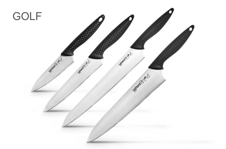 ////////////SG-0240 Набор из 4 кухонных ножей "Samura GOLF" (10, 23, 45, 85), AUS-8