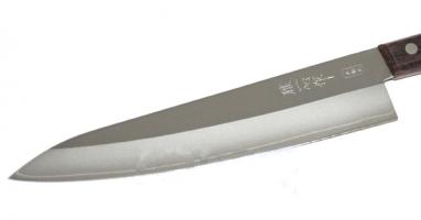 2004, Нож Шеф Kanetsugu Special Offer, 180 мм,  сталь AUS-8/SUS410, 3 слоя, рукоять розовое дерево (10225030/220413/0002