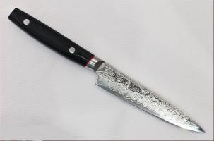 9001, Нож универсальный Kanetsugu Saiun Damascus, 120 мм, сталь VG-10, 33 слоя, рукоять микарта (10225030/220413/0002953