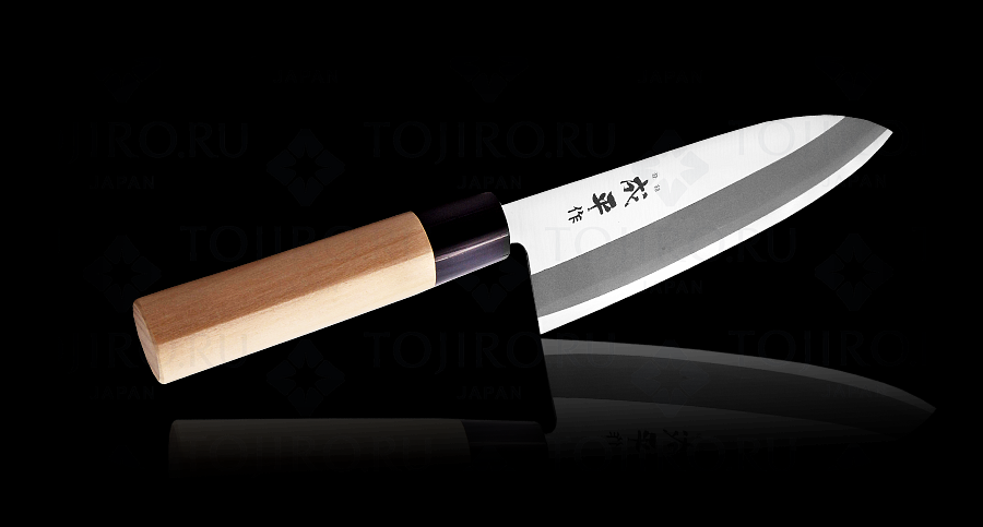 FC-79, Нож Сантоку Fuji Cutlery Narihira, 165 мм, сталь Мо-V, рукоять дерево, #9000 (10225030/220413/0002953)