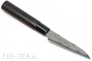 FD-591, Нож разделочный Tojiro Shippu, 90 мм, сталь VG10, 63 слоев, рукоять дерево (10225030/220413/0002953)