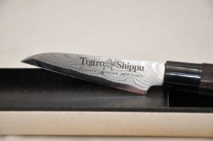 FD-591, Нож разделочный Tojiro Shippu, 90 мм, сталь VG10, 63 слоев, рукоять дерево (10225030/220413/0002953)