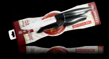 HC300W-BLK Набор Нож универсальный керамический 110мм, черная рукоять + овощечистка (10005022/050912/0052182)