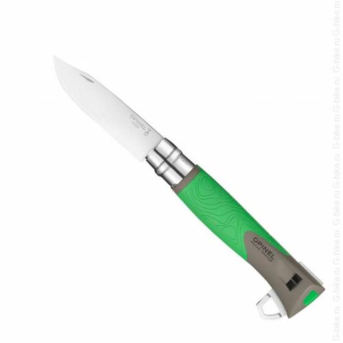Нож Opinel №12 Explore, нержавеющая сталь, зеленый