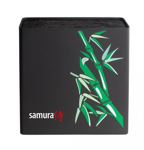 KBH-101BB/K Подставка универсальная для ножей "Samura",230x225x82мм, пластик(черная, зеленый бамбук)