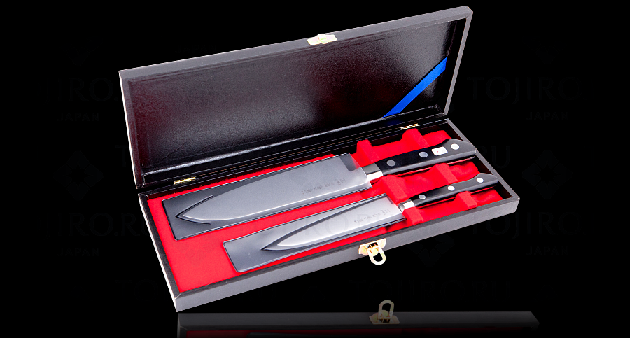 Набор из 2-х Кухонных Ножей TOJIRO GIFTSET (DP-GIFTSET-C), длина лезвия 120mm, 170mm заточка #8000