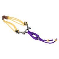 Рогатка, тройной жгут, рукоять металл в МИКС  оплетке, 9,5*12 см   2699900