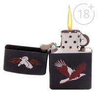 Зажигалка бензиновая "Феникс" в металлической коробке, кремний, 6х8 см 590619