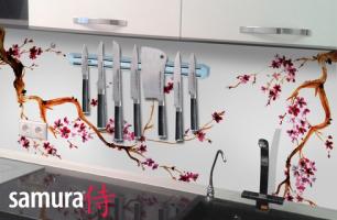 Магнитный держатель "Samura", 385х49х14мм, Пластик, Черный