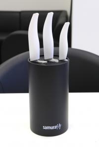 Подставка универсальная для ножей, высота 200мм, пластик, (Черная), Samura FUSION