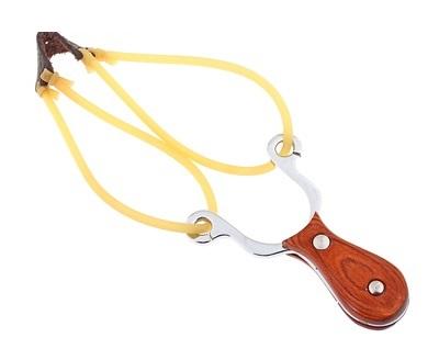 рогатка двойной жгут ушки круглые рукоять дерево 2*9*12см 659125