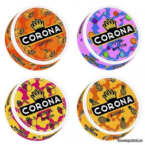 Бестабачная жевательная смесь CORONA NEW, 18 гр, Малина - Лимон, 65 мг