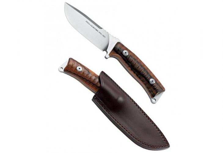 FFX-131 DW PRO-HUNTER - нож с фикс. клин., дерев. рук-ть, сталь N690Co, кож. ножны