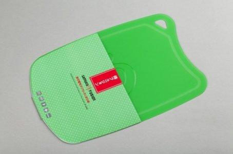 Доска термопластиковая с антибактериальным покрытием (Зеленый) Samura FUSION