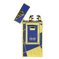 Электроимпульсная Зажигалка Tiger LC 915 - Gold-blue