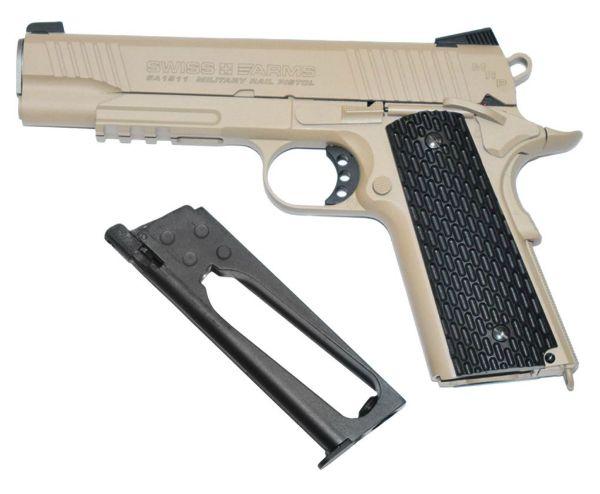 Пневматический пистолет Swiss Arms SA 1911 Military Rail Pistol blowback (288507) 4,5 мм