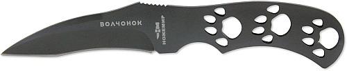 Нож специальный ВОЛЧОНОК керамбит титан пластиковые ножны H-187T черный