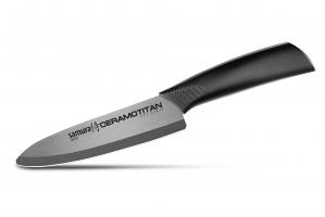SCT- 0082М Нож кухонный "CERAMOTITAN" Шеф 145 мм, черная рукоять (матовый)
