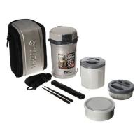 Термос для еды с контейнерами Tiger LWU-B170 Warm Silver