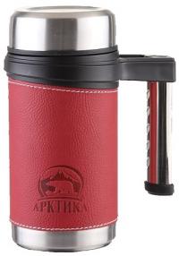 Термокружка  (красный) накладка из кожезама 406-500к Арктика