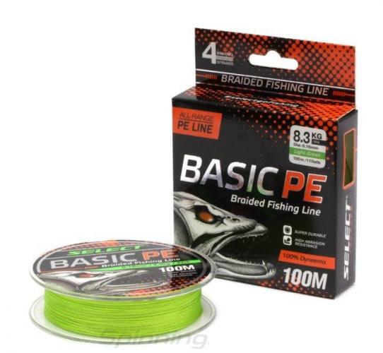 Шнур Select Basic PE 100м 0,12мм light green
