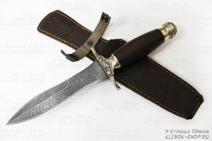 Нож Адмирал, дам.ст.,литье, черное дерево