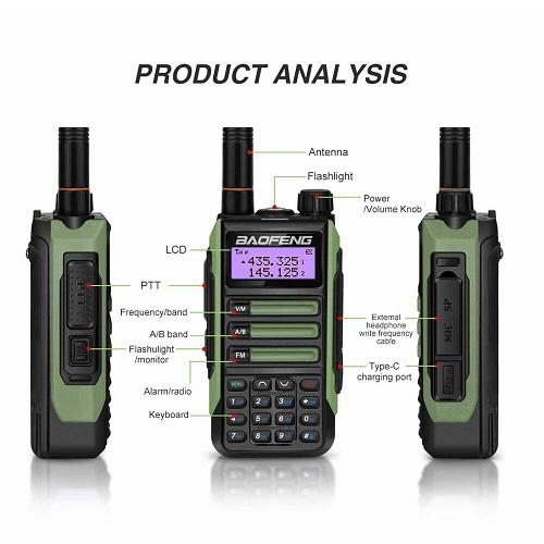 Портативная двухдиапазонная радиостанция Baofeng UV-16 зеленый