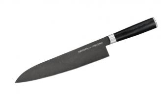 SM-0087B/K Нож кухонный "Samura Mo-V Stonewash" Гранд Шеф 240 мм, G-10