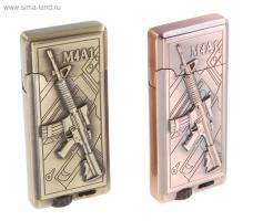 Зажигалка пьезо автомат микс 6 см металл