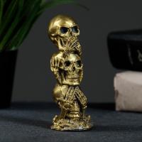 Статуэтка "Три черепа" состаренное золото, 10х4х4см 7664467