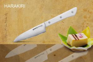 SHR-0011W/K Нож кухонный "Samura HARAKIRI" овощной 99 мм, коррозионно-стойкая сталь ,ABS пластик