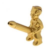 Зажигалка кремний Мужчина с интимной частью золото 7*3,5 см