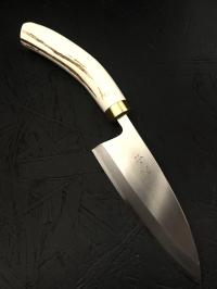 G3-SEDDE165 Takeshi Saji deba / нож поварской деба 165 мм, сталь Gingami №3, рукоять рог оленя