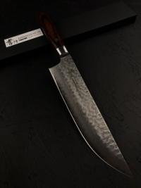 07404 SAKAI TAKAYUKI Нож кухонный Butcher Knife 210 мм, сталь Damascus VG-10, 33 сл.,рукоять махагон
