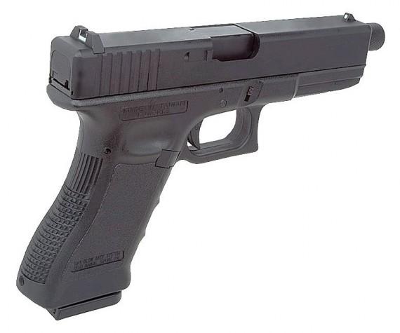 Страйкбольный пистолет KJW KP-18 Glock G18 TBC Gas Black, удлин. ствол