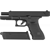 Страйкбольный пистолет KJW KP-18 Glock G18 TBC Gas Black, удлин. ствол