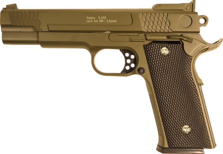 Пистолет Galaxy G.20G (зеленый) пружинный 6 мм