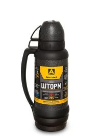 Термос бытовой, вакуумный (для напитков), тм "Арктика",  1800 мл, арт. 109-1800М (чёрный)