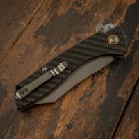 CJ1915-CF Kicker - нож складной, рукоять карбон, клинок AR-RPM9