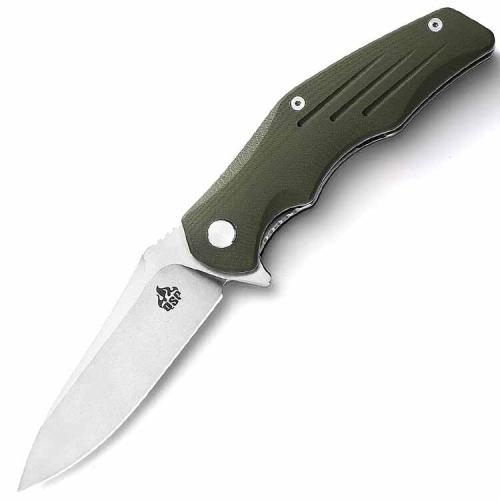 QS105-B Pangolin - нож складной, рукоять зеленая G10, клинок D2