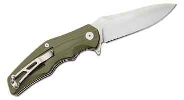 QS105-B Pangolin - нож складной, рукоять зеленая G10, клинок D2